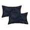 Homeroots Set of Two 12" X 20" Black Lumbar Chevron Cowhide Throw Pillows, 2PK 544578 - alternate 3