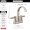 Delta Albion Two Handle Centerset Bathroom Faucet Spotshield Brushed Nickel 25855LF-SP - alternate 2