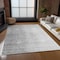 Homeroots 8' X 10' Gray And Silver Abstract Washable Indoor Outdoor Area Rug 588229 - alternate 4
