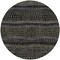Homeroots 8' Taupe Charcoal And Gray Round Striped Washable Indoor Outdoor Area Rug 588252 - alternate 2