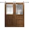 Sartodoors Modern Double Barn Door 48 x 84 inches, Ego 5011 Cognac Oak Veneer, 13FT Silver Rail Track Set, S EGO5011DB-S-DKO-4884 - alternate 1