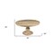 Homeroots 60" Natural Solid Wood Pedestal Base Round Top Dining Table 605986 - alternate 5