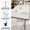 Flash Furniture Commercial Adjustable Height Rectangular Activity Table - Locking Casters-White XU-A2460-REC-WHT-T-P-CAS-GG - alternate 2