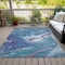 Homeroots 10' X 14' Teal Blue Purple And Pink Abstract Washable Indoor Outdoor Area Rug 602682 - alternate 2