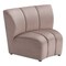 Homeroots 42" Beige Velvet Modular Sofa 573988 - alternate 2