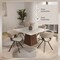 Leisuremod Wooden Dining Chair Modern style Nymia Collection Walnut Glazed Color in Light Taupe NCDW-22LTP - alternate 3