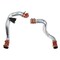 Hps Performance Hot & Cold Side Charge Pipe with Orange CAC Hose Intercooler Boots, Polished,  17-105P - alternate 1