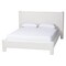 Baxton Studio Laria Modern White Teddy-Bear Fabric Queen Size 5-Piece Bedroom Set 253-13996-13998-13997-13999-ZORO - alternate 2