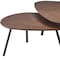 Homeroots Set of Two Brown And Black Wood And Metal Oval Nested Tables, 2PK 372964 - alternate 5