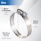 Grizzly Supply Hose Clamp, SAE 88, 304 Stainless Steel, Zinc Screw, 5-1/8 to 6 in Clamping Dia, 10PK #88P HC - alternate 2