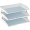 Acrimet Facility 3 Tier Letter Tray Side Load Letter Size A4 Desktop File Organizer Plastic White 255.6 - alternate 2