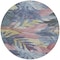 Homeroots 8' Denim Blue And Blush Round Floral Washable Indoor Outdoor Area Rug 611104 - alternate 2