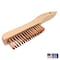 Gornell Brush Shoe Handle Scratch Brush - Wood Handle, Bronze Non-Sparking 164-BZ - alternate 1