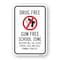 Signmission Drug Free Gun Free School Zone Violators Will Face Aluminum, 18" H, A-1824-25240 A-1824-25240 - alternate 1