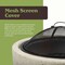 Pure Garden Outdoor Fire Pit 21 in Round Faux Concrete Firepit Wood Burning Fire Pit w/ Accessories 50-LG1477 - alternate 2