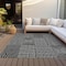 Homeroots 5' X 8' Black And Ivory Geometric Washable Indoor Outdoor Area Rug 596903 - alternate 4