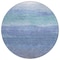 Homeroots 8' Blue Teal Blue And Sky Blue Round Abstract Washable Indoor Outdoor Area Rug 618138 - alternate 3