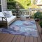 Homeroots 9' X 12' Blue Abstract Washable Non Skid Indoor Outdoor Area Rug 559665 - alternate 2