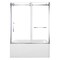 Kingston Brass 60" Acrylic Anti-Skid Alcove Right-Hand Drain Tub with Left Sliding Tub Door, White/Polished Chrome KVTAP6031R22T1 - alternate 1
