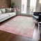 Homeroots 9' X 12' Pink And Ivory Abstract Washable Indoor Outdoor Area Rug 612350 - alternate 2