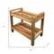 Homeroots 21" X 24" Brown Solid Wood Rectangular Shower Bench With Shelf 383362 - alternate 2