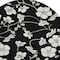 Homeroots 8' Black Ivory And Gray Round Floral Washable Indoor Outdoor Area Rug 599864 - alternate 3