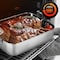 Nutrichef 14-Inch Stainless Steel Kitchen Roasting Pan with Polished Wire Rack NCTURKSS78 - alternate 2