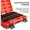Neiko 0.375 in Dr. Impact Socket Set, SAE and Metric, Deep 02431A - alternate 2