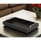 Homeroots Black Faux Leather Tray with Metal Handles 401772 - alternate 3