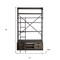 Homeroots 94" Brown Metal and Wood Four Tier Ladder Bookcase 380589 - alternate 2