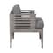 Armen Living Vivid Outdoor Patio Dining Chair in Gray Eucalyptus Wood with Gray Olefin Cushions LCVISIEUCGRY - alternate 5