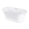 Kingston Brass 60-Inch Acrylic Oval Double Ended Pedestal Tub with Drain, No Faucet Drillings VTDE602824C426 - alternate 1
