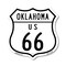 Signmission Oklahoma Route Marker Shield Sign Us 66, 12 Inch X 12 Inch, Aluminum Metal Sign SHI-A-12-426 - alternate 1