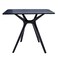 Homeroots 27" Black Heavy Duty Plastic Square End Table 555197 - alternate 1