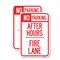 Signmission No Parking - After Hours Fire Lane, 18'' X 24'' 2 Signs, Heavy Gauge Aluminum, 2PK A-1824-2PACK-23815 - alternate 1