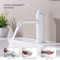 Kibi Circular Single Handle Bathroom Vanity Sink Faucet with Pop Up Drain C-KBF1008MW-KPW100MW - alternate 4