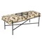 Homeroots 48" Cream and Black Cotton Blend Upholstered Southwest Bench 548264 - alternate 3