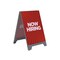 Showdown Displays 42 In  Impress A-Frame Kit - Now Hiring Red Burst 908010-003 - alternate 1