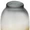 Homeroots 10" Charcoal And Orange Ombre Round Glass Table Vase 574233 - alternate 2