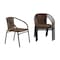 Flash Furniture Lila  Medium Brown Rattan Indoor-Outdoor Restaurant Stack Chair, PK4 4-TLH-037-DK-BN-GG - alternate 1