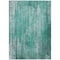 Homeroots 5' X 8' Teal Blue Aqua And Gray Striped Washable Indoor Outdoor Area Rug 577266 - alternate 2