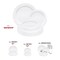 Smarty Had A Party White Vintage Round Disposable Plastic Dinnerware  Set (120 Dinner Plates+120 Salad Plates), 240PK 860WHVP-CASE - alternate 2