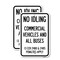 Signmission No Idling Commercial Vehicles and All Buses 13 CCR 2480, 12'' X 18'', Heavy Gauge Aluminum, 2PK A-1218-2PACK-23845 - alternate 1
