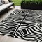 Homeroots 5' X 8' Black And Ivory Animal Print Washable Indoor Outdoor Area Rug 600589 - alternate 1