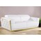 Homeroots 89" White And Silver Leather Sofa 551594 - alternate 6