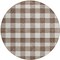Homeroots 8' Brown And Beige Round Plaid Washable Indoor Outdoor Area Rug 595471 - alternate 3