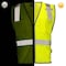 Dome75 Hi-Vis Safety Vest 4X/5X Class ANSI/ISEA 107-2020 Class 2 , Zippered Front Closure 2 Pockets DV1221 - alternate 3