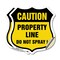 Signmission No Spray Shield Sign Caution Property Li, 4 inch X 4 inch, Vinyl Decal, 2PK SHI-D-2PACK-4-404 - alternate 1