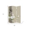 Homeroots 72" Beige Canvas Folding Three Panel Screen Room Divider 274629 - alternate 3