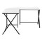 Homeroots 55" White and Black L Shape Computer Desk 376540 - alternate 1